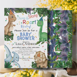 Baby shower Dinosaurs | Stomp Chomp Roar! Kaart