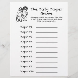 Baby shower Dirty Diaper-game
