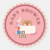Baby Shower Diseño, Pegatina/Stickers  Ronde Sticker (Voorkant)