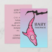 baby shower (dolfijnencoon) kaart (Voorkant / Achterkant)