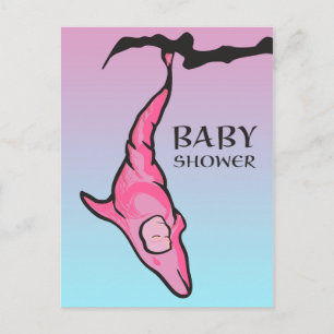 baby shower (dolfijnencoon) uitnodiging briefkaart