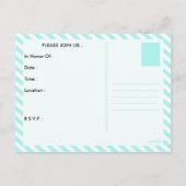 baby shower (dolfijnencoon) uitnodiging briefkaart (Achterkant)