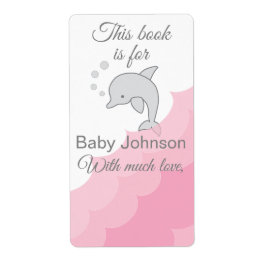 Baby shower "Dolphin Pink" Bladzijde 8 Etiket