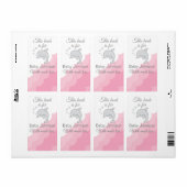 Baby shower "Dolphin Pink" Bladzijde 8 Etiket (Full Sheet)