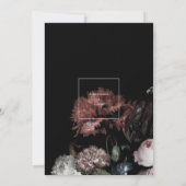 Baby shower Donk Black Moody Floral Kaart (Achterkant)