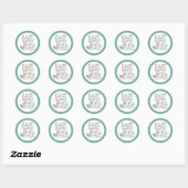 Baby shower Doodle Safari Ronde Sticker (Vel)