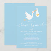 Baby Shower Door de Post Lange Afstand Ooievaar Bl Kaart (Voorkant / Achterkant)