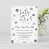 Baby shower door Mail BABY ITS COVID BUITEN Zilver Kaart (Staand voorkant)