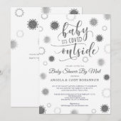 Baby shower door Mail BABY ITS COVID BUITEN Zilver Kaart (Voorkant / Achterkant)
