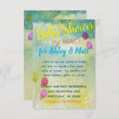 Baby shower door Mail Daisies Balloons Uitnodiging (Voorkant / Achterkant)