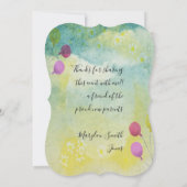 Baby shower door Mail Daisies Balloons Uitnodiging (Achterkant)