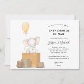 Baby shower door Mail Elephant-uitnodiging Kaart (Voorkant)