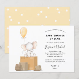 Baby shower door Mail Elephant-uitnodiging Kaart
