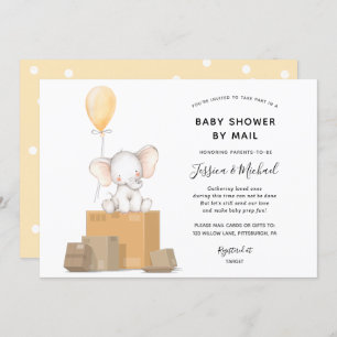 Baby shower door Mail Elephant-uitnodiging Kaart