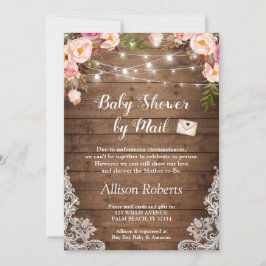 Baby shower door messagerie Rustic Koord Lichten F Kaart