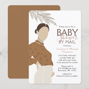 Baby shower door postparen tonen eenvoudig neutraa kaart