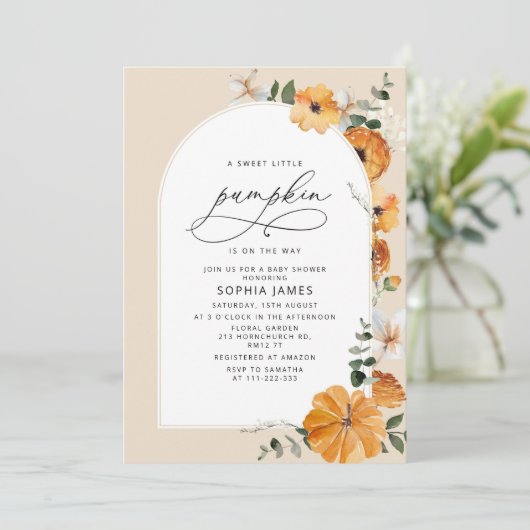 Baby shower douche kaart (Staand voorkant)