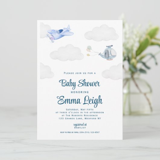 Baby shower Douche Party Uitnodiging (Staand voorkant)