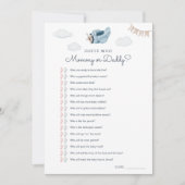 Baby shower Downloadbare Raad Wie Game Kaart (Voorkant)