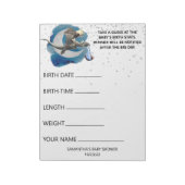 Baby shower Dragon Little Knight Gesses Notitieblok (Linkerzijde)
