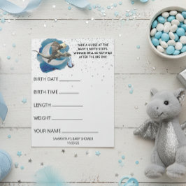 Baby shower Dragon Little Knight Gesses Notitieblok