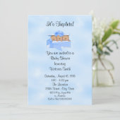 Baby shower drieling etnische baby jongen kaart (Staand voorkant)