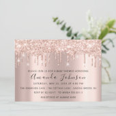 Baby shower drift Glitter Roos Gold Spark Boy Girl Kaart (Staand voorkant)