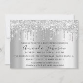 Baby shower drijft Glitter Feet Grey Spark Boy Gir Kaart (Voorkant)