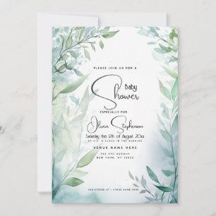Baby shower- dromerige blauwe tuin kaart