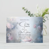 Baby Shower- Droomachtige Bloemige Aarde Kaart (Staand voorkant)