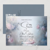 Baby Shower- Droomachtige Bloemige Aarde Kaart (Voorkant / Achterkant)