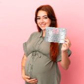 Baby shower druppelt op Glitter Pink Feet Grey Boy Kaart