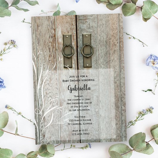 Baby shower Dubbelbranddeuren Kaart