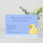Baby shower Duck Kaart (Staand voorkant)