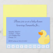 Baby shower Duck Kaart (Voorkant / Achterkant)