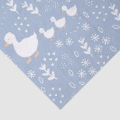 Baby shower Duckling Wrapping Papier in Blauw (Detail)