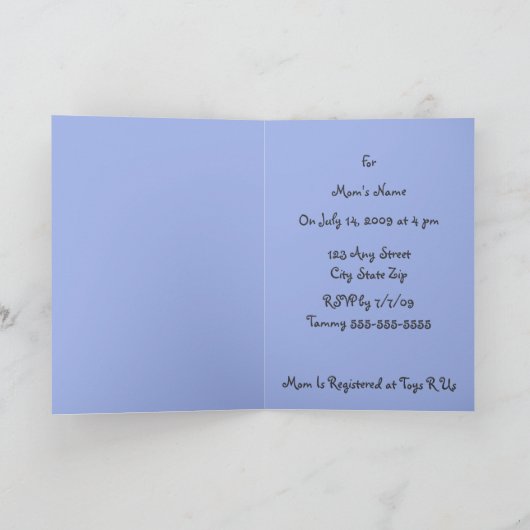 Baby shower Ducky Invitation (Binnen)