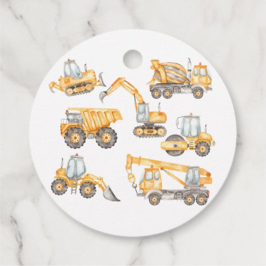 Baby shower Dump Truck Party Bedankjes Labels (Achterkant)