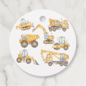 Baby shower Dump Truck Party Bedankjes Labels (Voorkant)