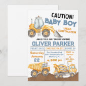 Baby shower Dump Truck Party Kaart (Voorkant / Achterkant)