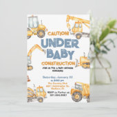 Baby shower Dump Truck Party Kaart (Staand voorkant)