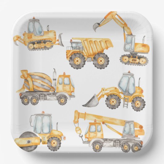 Baby shower Dump Truck Party Papieren Bordje (Voorkant)