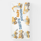 Baby shower Dump Truck Party Spandoek (Verticaal)