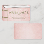 Baby shower dunne Raffle-kaart — Stapelmodel Informatiekaartje (Voorkant / Achterkant)