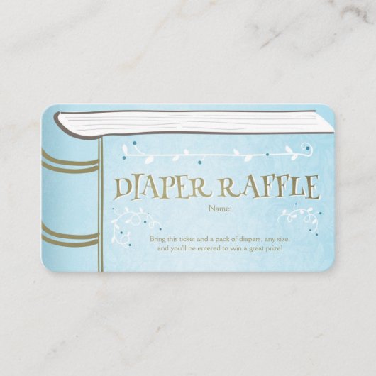 Baby shower dunne Raffle-kaart — Stapelmodel Informatiekaartje (Voorkant)