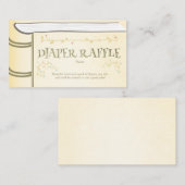 Baby shower dunne Raffle-kaart — Stapelmodel Informatiekaartje (Voorkant / Achterkant)