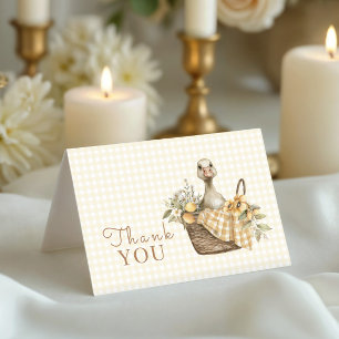 Baby Shower Dwaze Gans Citroen Bedankkaart