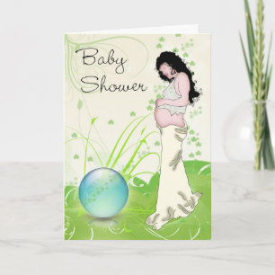 Baby shower Earth-moederkaart