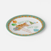 Baby shower Eat Up Circus eenwieler Rhino Art bord (Gekanteld)