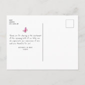 Baby shower echo Schattigee vlinder dank u Briefkaart (Achterkant)
